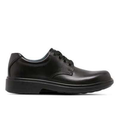 Clarks Originals Daytona Junior Standard Fit Kids Black 028-E Unisex Size 12