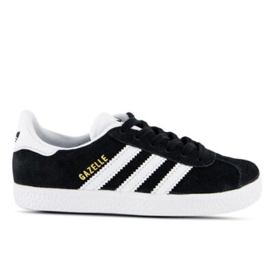 Adidas Originals Gazelle Kids Black/White/Gold Metallic Unisex Size 13