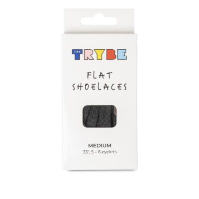 Trybe Laces Flat Lace Kids Black Unisex Size M
