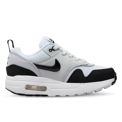 Nike Air Max 1 Easyon Kids White/Black-Pure Platinum Unisex Size 10