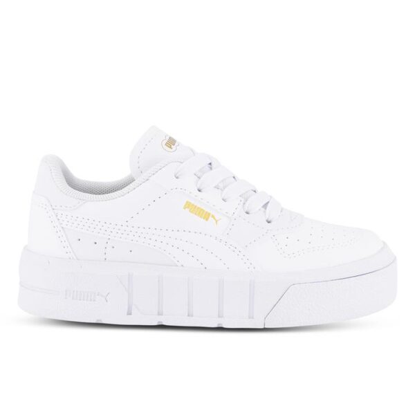 Puma Cali Court Kids Puma White-Puma Gold Unisex Size 11