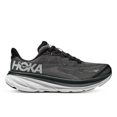 Hoka Clifton 9 Kids Black/White Unisex Size 4