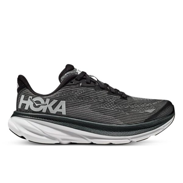 Hoka Clifton 9 Kids Black/White Unisex Size 4
