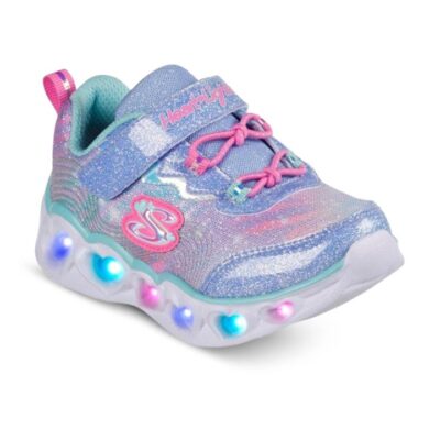 Skechers Heart Lights - Bright Spirit Kids Silver Multi Unisex Size 7