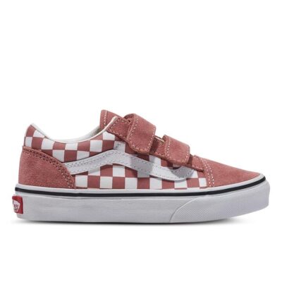 Vans Old Skool V Checkerboard Kids Colour Theory Checkerboard Withered Rose Unisex Size 2
