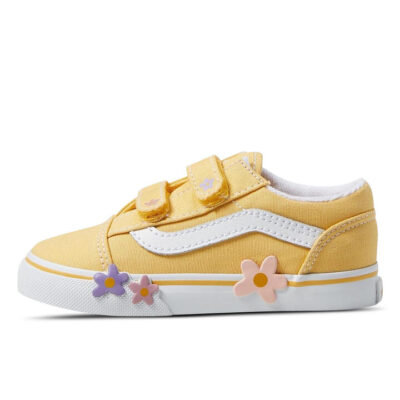 Vans Old Skool V Kids Yellow Unisex Size 3