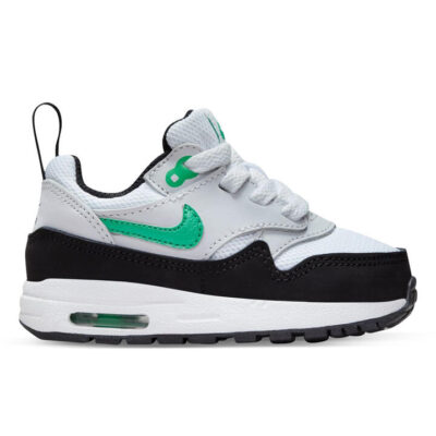 Nike Air Max 1 Easyon Kids White/Stadium Green-Pure Platinum-Black Unisex Size 6