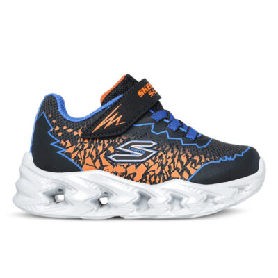 Skechers Vortex 2.0 Kids Black/Blue/Orange Unisex Size 8