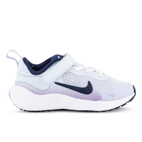 Nike Revolution 7 Kids Football Grey/Midnight Navy-Lilac Bloom Unisex Size 8