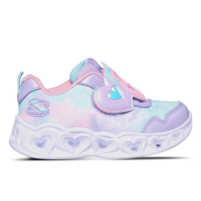 Skechers Heart Lights - Lovin Reflection Kids Lavender/Light Pink Unisex Size 8