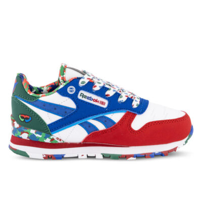 Reebok Classic Leather Step N Flash Kids Ftwrwhite/Blueblast/Marsred Unisex Size 1