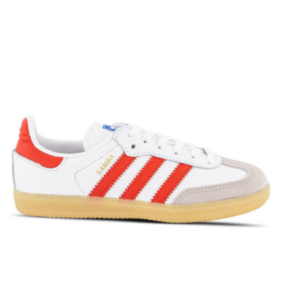 Adidas Originals Samba Kids Ftwr White/Collegiate Red/Gum 3 Unisex Size 1