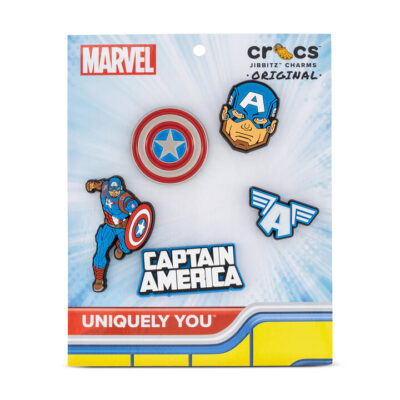 Crocs Acc Captain America 5 Pack Kids Multi Unisex Size OS