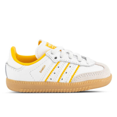 Adidas Originals Samba Og Kids White/Crystal White/Yellow Unisex Size 7