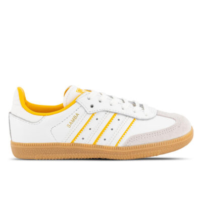 Adidas Originals Samba Og Kids White/Crystal White/Yellow Unisex Size 1