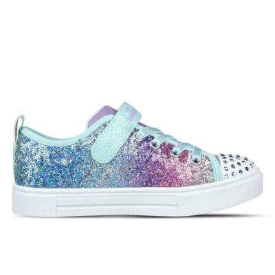 Skechers Twinkle Sparks - Sequin Flash Kids Light Blue/Multi Unisex Size 10