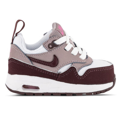 Nike Air Max 1 Easyon Kids White/Burgundy Crush-Lt Violet Ore Unisex Size 5