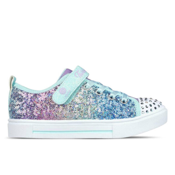 Skechers Twinkle Sparks - Sequin Flash Kids Light Blue/Multi Unisex Size 1