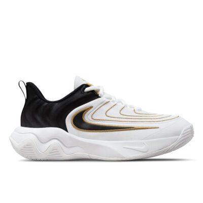 Nike Giannis Immortality 4 Kids White/Black-Metallic Gold Unisex Size 2