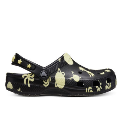 Crocs Classic Glow In The Dark Space Clog Kids Black Unisex Size 4