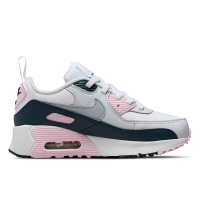 Nike Air Max 1 Easyon Kids White/Wolf Grey-Pink Foam -Armory Navy Unisex Size 1Y