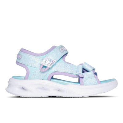 Skechers Sola Glow Sandal Kids Light Blue/Lavender Unisex Size 12
