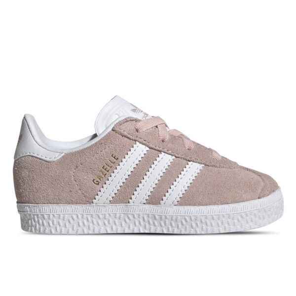 Adidas Originals Gazelle Elastic Laces Kids Icey Pink/Ftwr White/Ftwr White Unisex Size 6