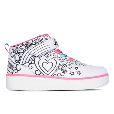 Skechers Sport Court 92 - Colour Me Kicks Kids White/Multi Unisex Size 13