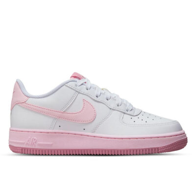 Nike Air Force 1 Kids White/Pink Foam -Elemental Pink Unisex Size 1