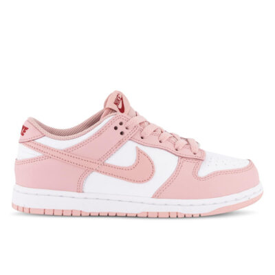 Nike Dunk Low Kids White/Pink Glaze/Pomegranate Unisex Size 11