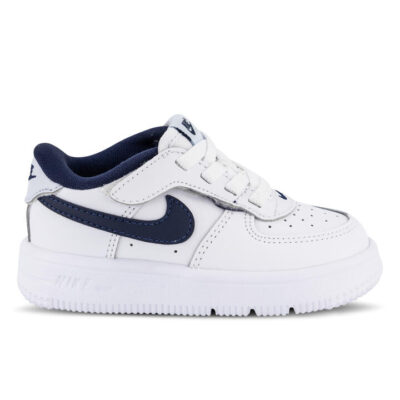 Nike Force 1 Low Easyon Kids White/Midnight Navy/Football Grey Unisex Size 7