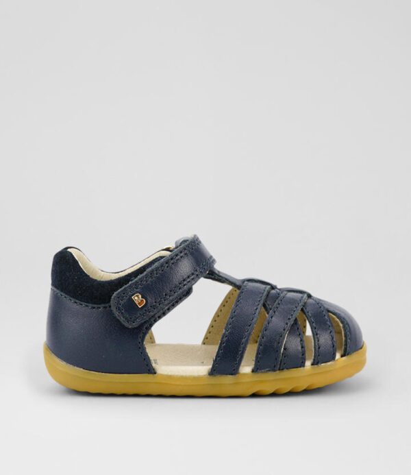 Su Cross Jump Infant Navy Leather Sandals
