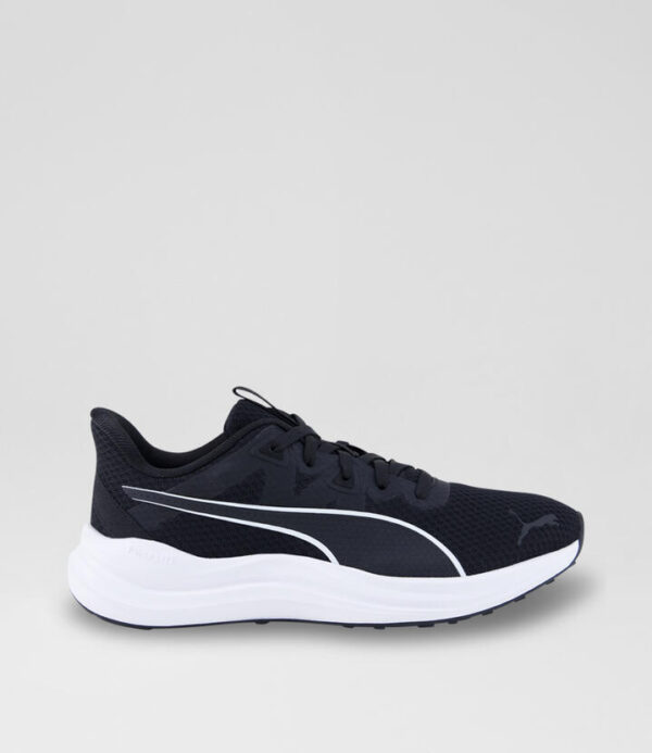 Reflect Lite Junior Black White Mesh Fabric Sneakers
