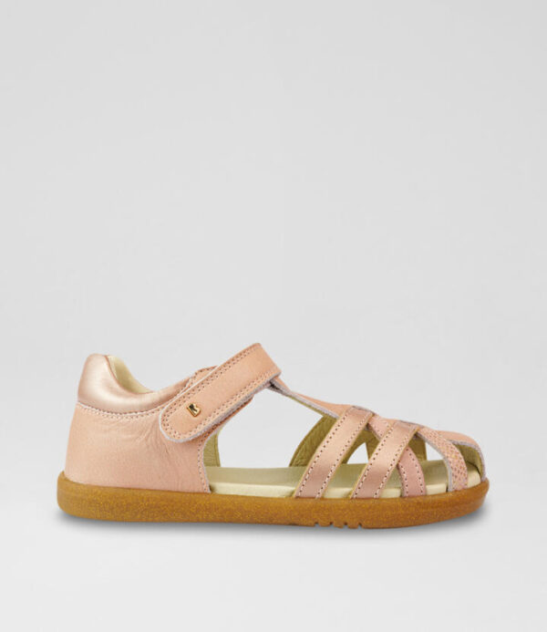 Kp Cross Jump Junior Dusk Pearl Rose Gold Leather Flat Shoes
