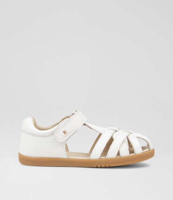 Kp Cross Jump Junior White Leather Flat Shoes