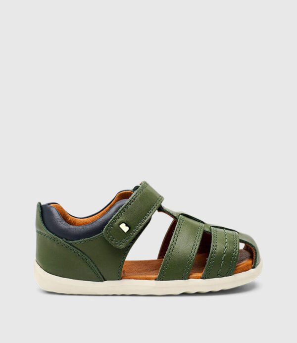 Su Roam Infant Forest Navy Leather Canvas Sandals