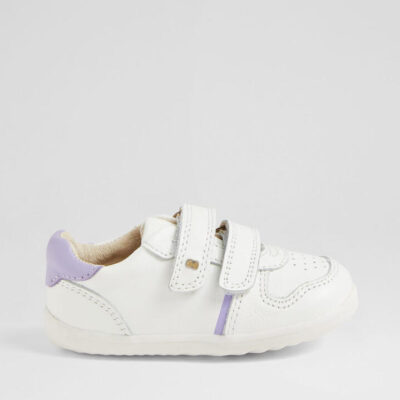 Su Riley Infant White Lilac Leather Sneakers