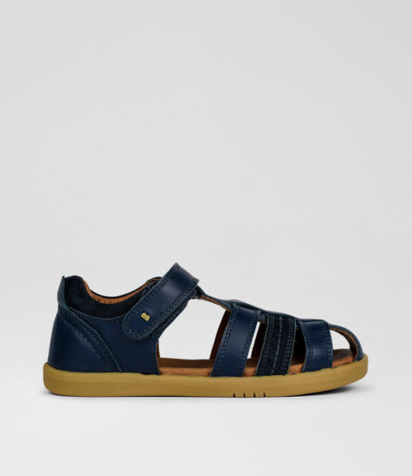 Kp Roam Junior Navy Leather Flat Shoes