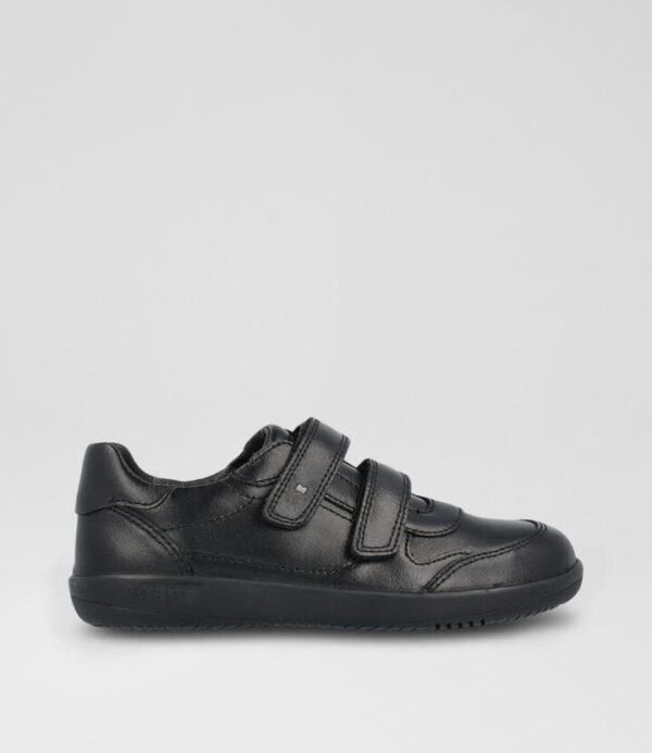 Kp Hero Black Leather Flat Shoes