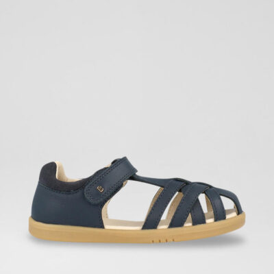 Kp Cross Jump Junior Navy Leather Flat Shoes