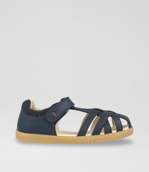 Kp Cross Jump Junior Navy Leather Flat Shoes