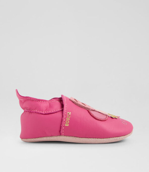 Ss Bee Infant Pink Leather Flat Shoes