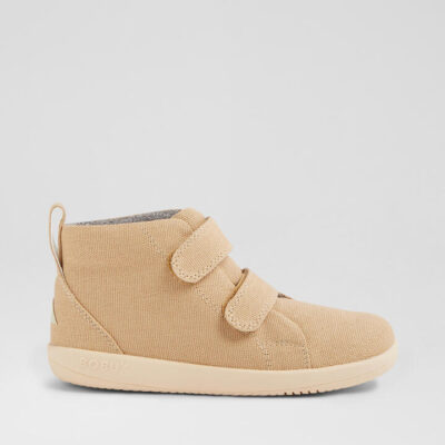 Kp Grass Court High Junior Oat Milk Canvas Ankle Boots