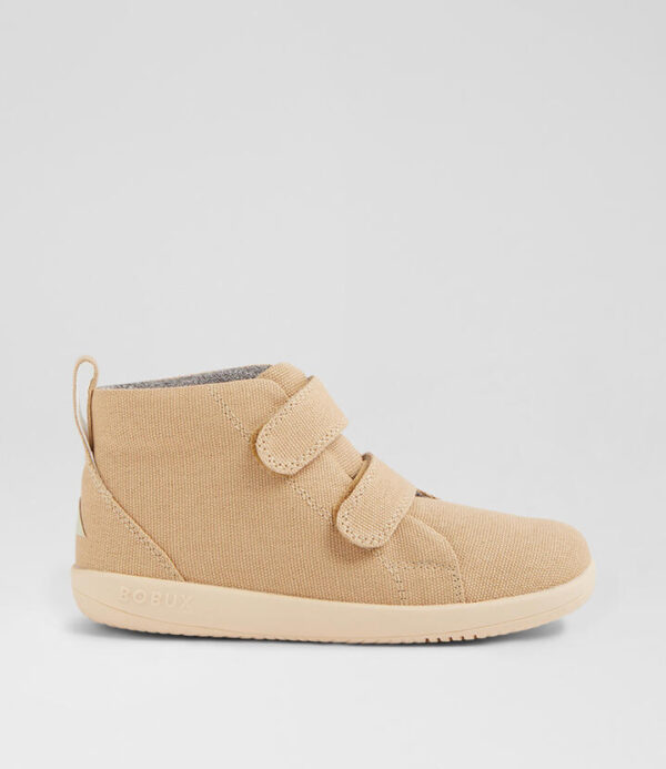 Kp Grass Court High Junior Oat Milk Canvas Ankle Boots