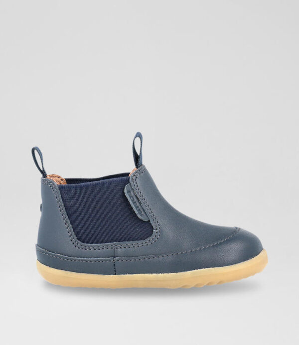 Su Traveler Infant Navy Leather Chelsea Boots