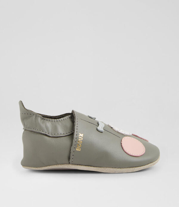 Ss Balloons Infant Grey Leather Flat Shoes