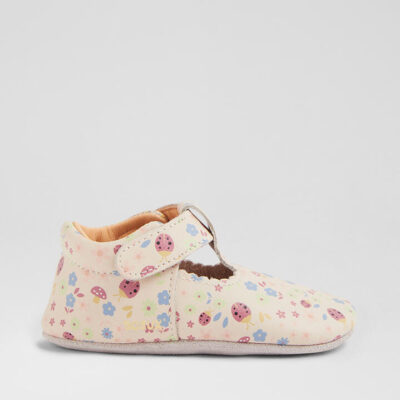 Ss Meadow Infant Pearl Floral Leather Flat Shoes