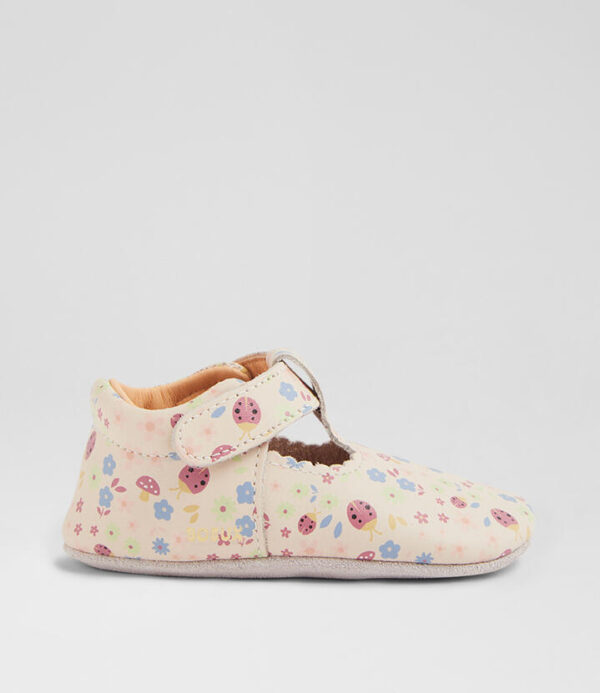 Ss Meadow Infant Pearl Floral Leather Flat Shoes
