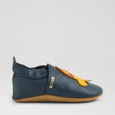 Ss Tiger Infant Navy Leather Flat Shoes