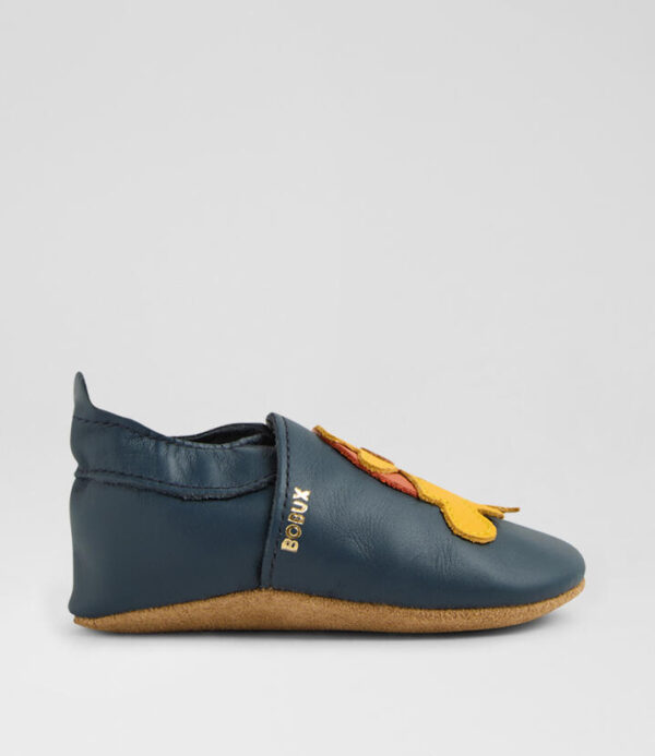 Ss Tiger Infant Navy Leather Flat Shoes